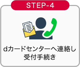 STEP-4 dカードセンターへ連絡し受付手続き