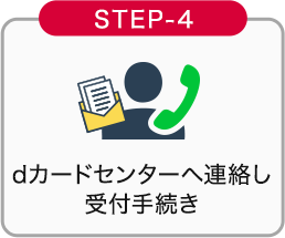 STEP-4 dカードセンターへ連絡し受付手続き