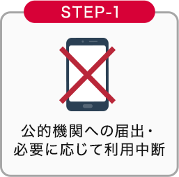 STEP-1 公的機関への届出・必要に応じて利用中断