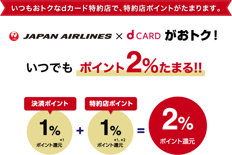 JAPAN AIRLINES d CARDがおトク！